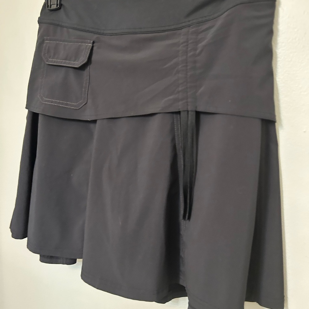 Athleta Black Pleated Wherever Skirt Skort Pocket Tennis Golf Workout Women’s‎ 6 - Picture 3 of 10
